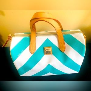Dooney & Bourke Chevron Olivia Satchel Sea Foam